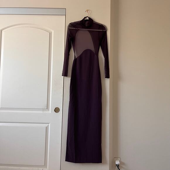 House of CB Safiya black grape maxi dress - size S (P) - Picture 2 of 6